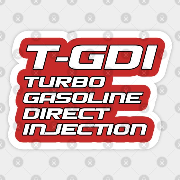 T-GDI (1) (white) Sticker by CarEnthusast